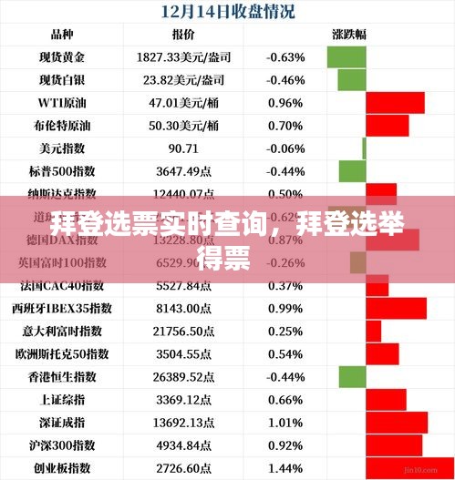 拜登选票实时查询，拜登选举得票 