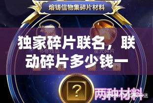 独家碎片联名，联动碎片多少钱一片 