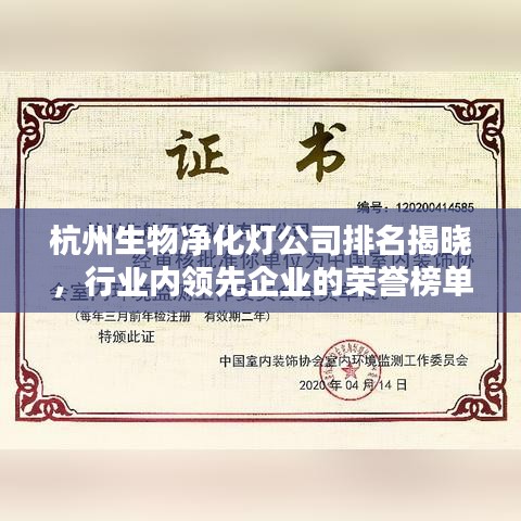 杭州生物净化灯公司排名揭晓，行业内领先企业的荣誉榜单