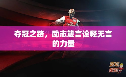 夺冠之路，励志箴言诠释无言的力量