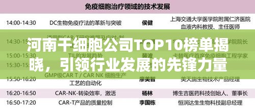 河南干细胞公司TOP10榜单揭晓，引领行业发展的先锋力量