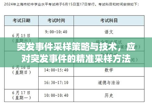 突发事件采样策略与技术，应对突发事件的精准采样方法