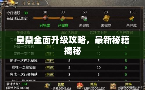皇鼎全面升级攻略，最新秘籍揭秘