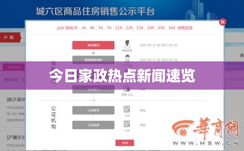 今日家政热点新闻速览