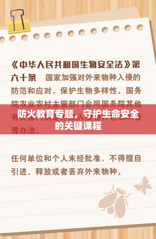 防火教育专题，守护生命安全的关键课程