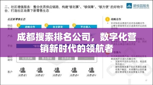 成都搜索排名公司，数字化营销新时代的领航者