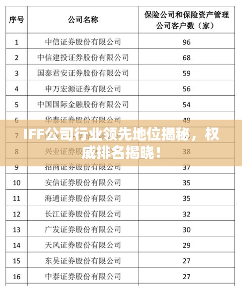 IFF公司行业领先地位揭秘，权威排名揭晓！