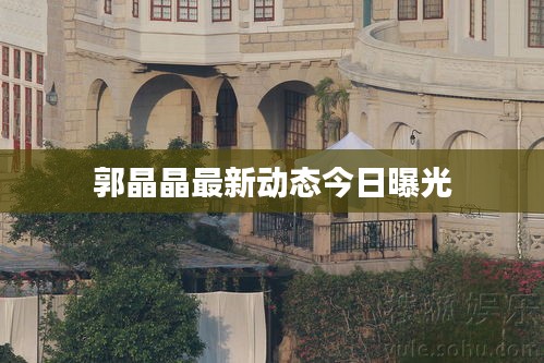 郭晶晶最新动态今日曝光